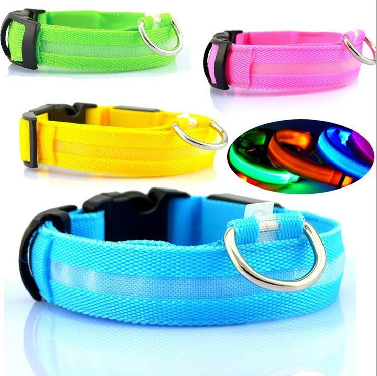 LED Safety Dog Collar – Adjustable Light-Up Collar for Night Walks