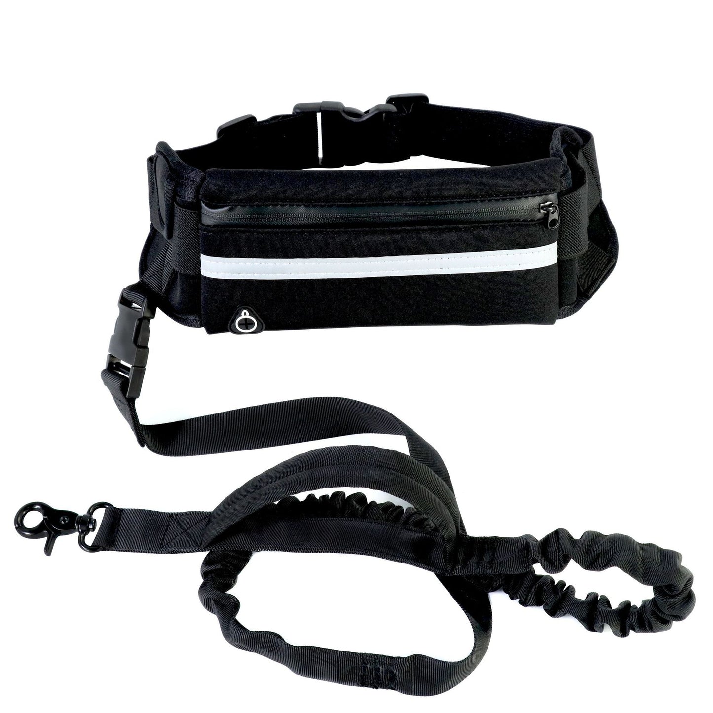 Hands-Free Dog Running Leash with Waist Belt & Shock-Absorbing Bungee